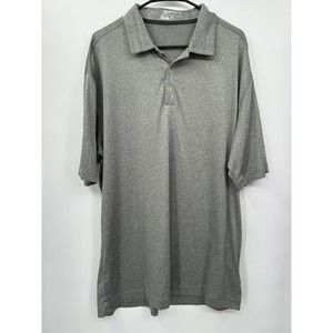 Nike XL Polo Shirt Mens Gray Dri-FIT‎ Golf Short Sleeve PNC Logo Heathered XL